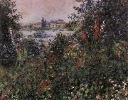 Claude Monet Fleurs a Vetheuil painting